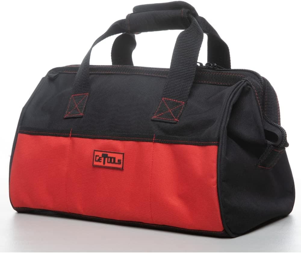 GETOOLS 13-inch Professional Small Tool Bag Organizer Box with Inside Sturdy Pocket Storage 14Lx8Wx10H