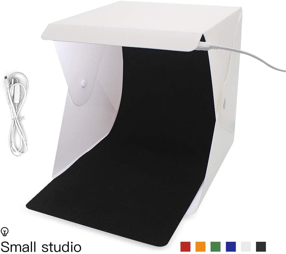 NHILES 8”x 8” Portable Photo Mini Studio LED Light Portable Mini Photo Light Box Studio