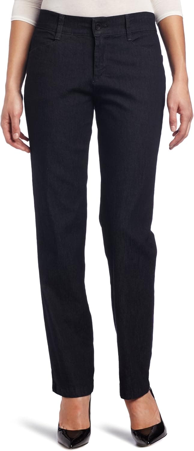Lee Women's Petite Relaxed Fit Plain Front Straight Leg Pant