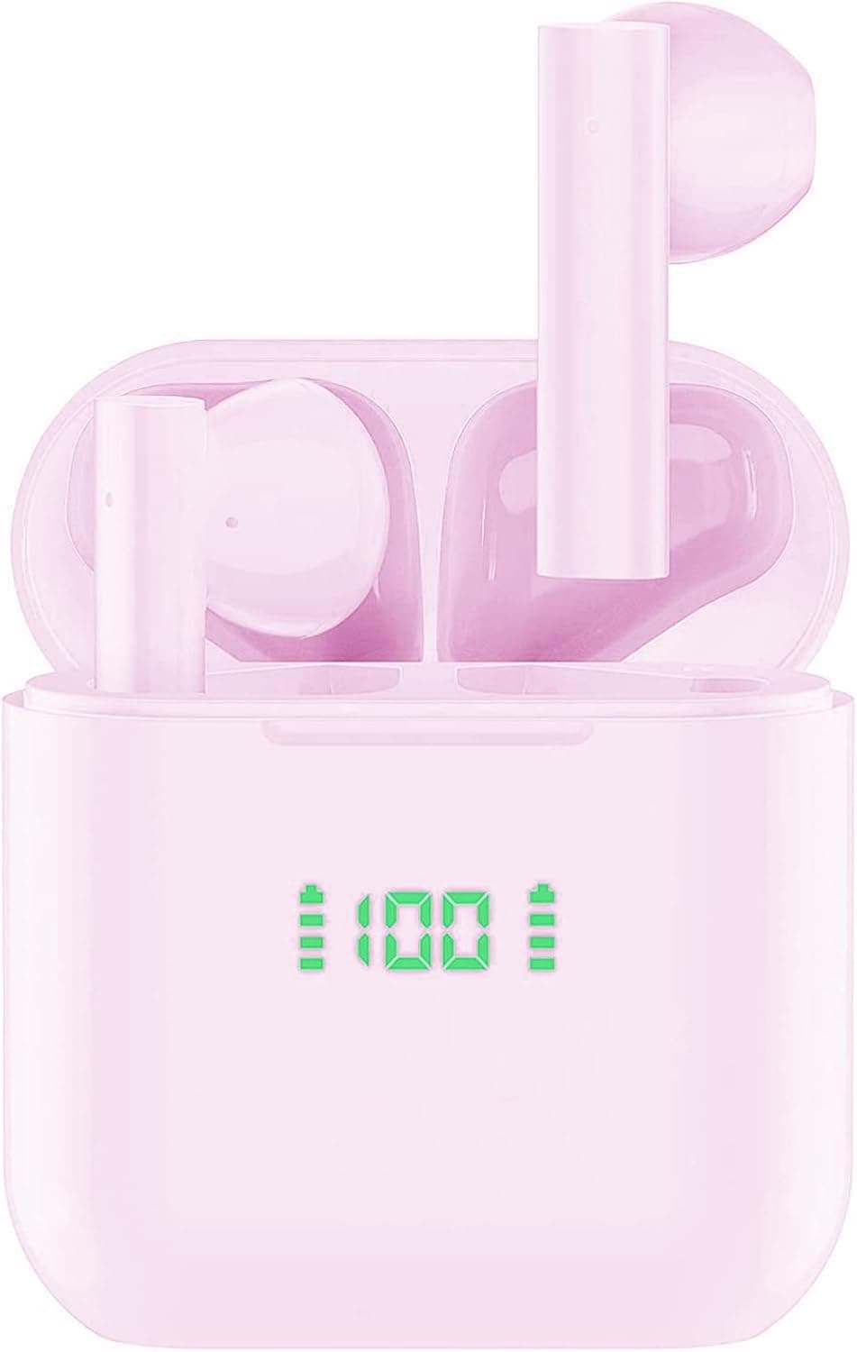 occiam Wireless Earbuds Bluetooth Headphones V5.3 Clear Call 50H Playback IPX7 Waterproof with Wireless Charging Case in-Ear Earphones with Microphone LED Display Stereo Headset