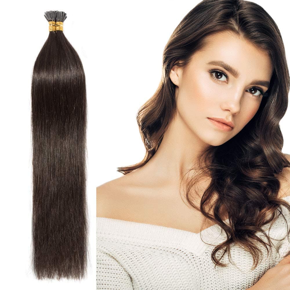 I tip hair extensions human hair 20''#2 Dark Brown