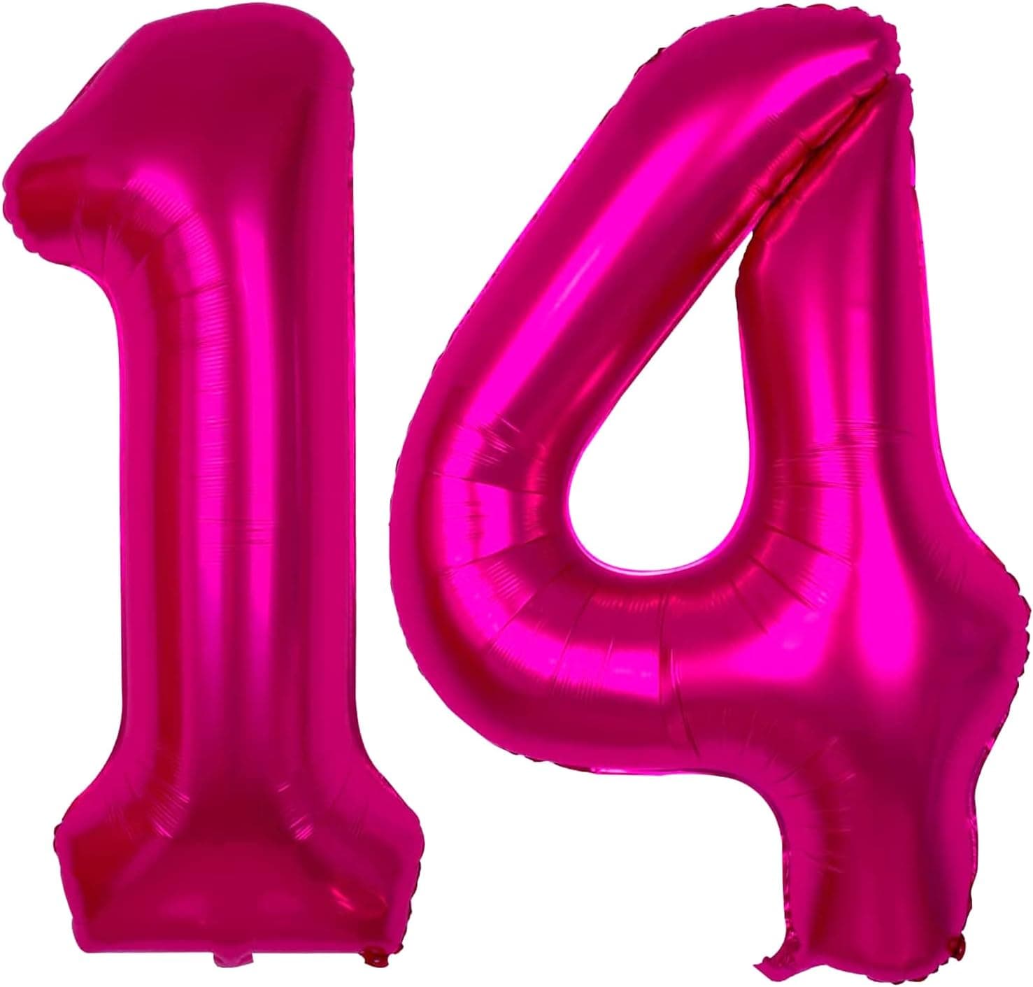 14 Balloon Number Hot Pink 41 Jumbo Giant Big Large Foil Mylar Number Balloons Sweet 14th Birthday Party Anniversary Decorations Supplies for Girl Women Balloon 40 Inch Giant Jumbo Hanging Balloon