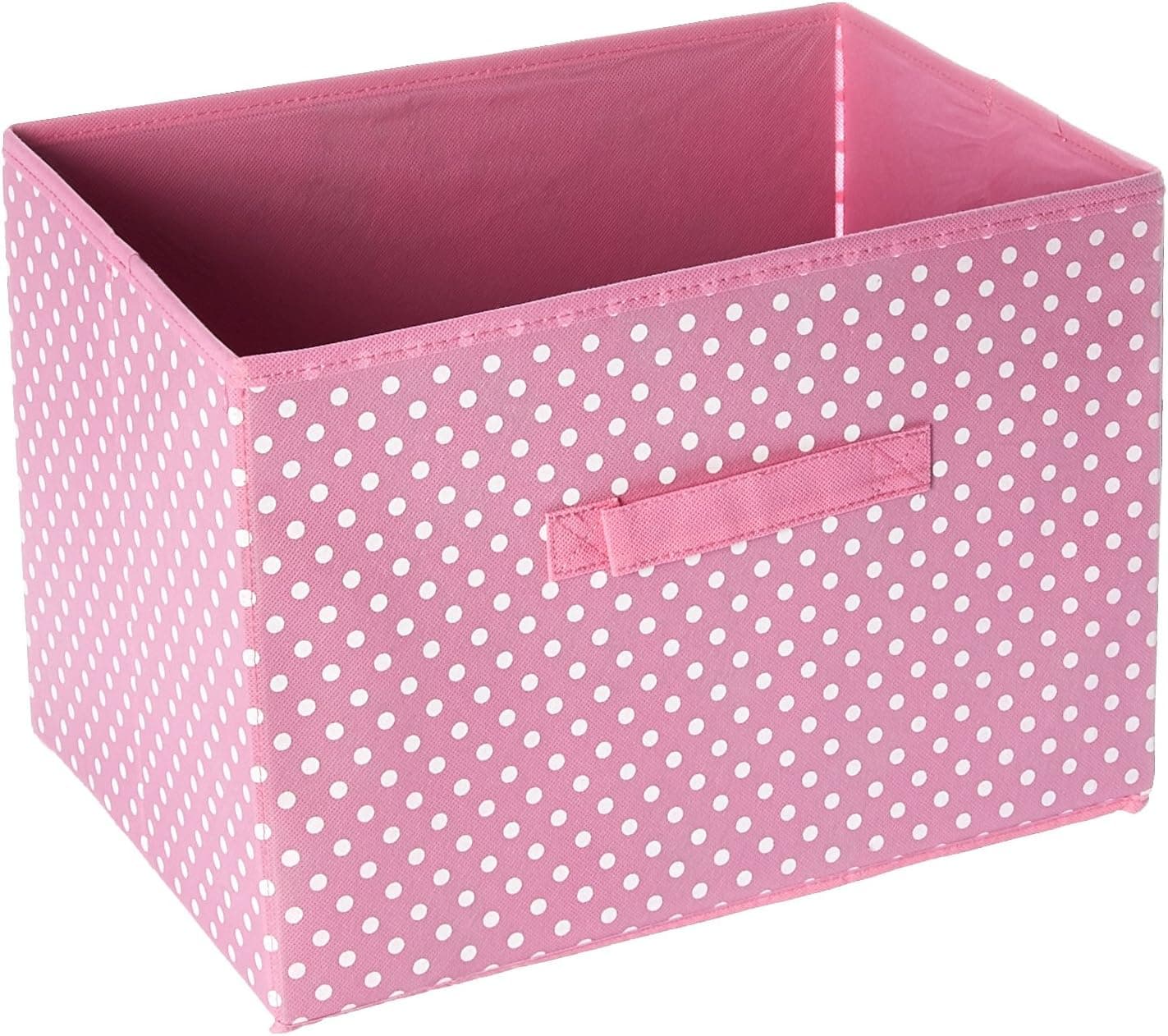 FURINNO Laci Dot Design Non-Woven Fabric Soft Storage Organizer, Small, Pink