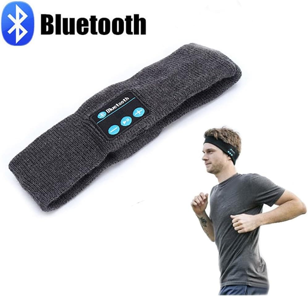 Wireless Bluetooth Stereo Headphones Sports Sleeping Headband Headset Headphone Speaker (Black)