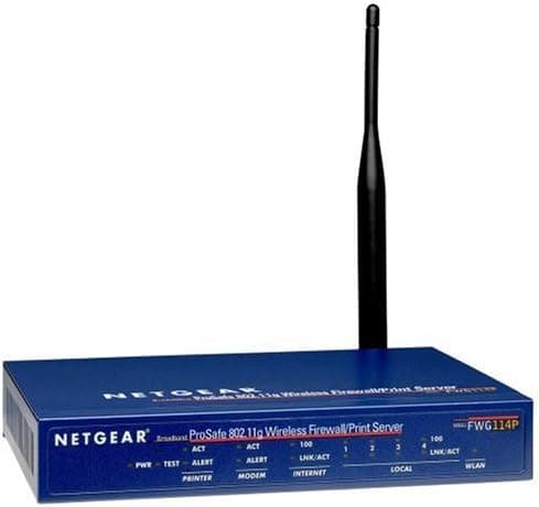 NETGEAR FWG114P ProSafe 802.11g Wireless VPN Firewall 4-Port 10/100 Switch with USB Server