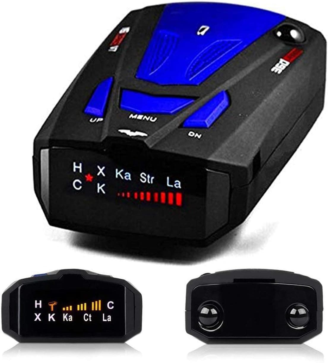 Radar Detector, City/Highway Mode 360 Degree Detection Radar Detectors with LED Display for Cars, Voice Alert and Car Speed Alarm System (FCC Approved)