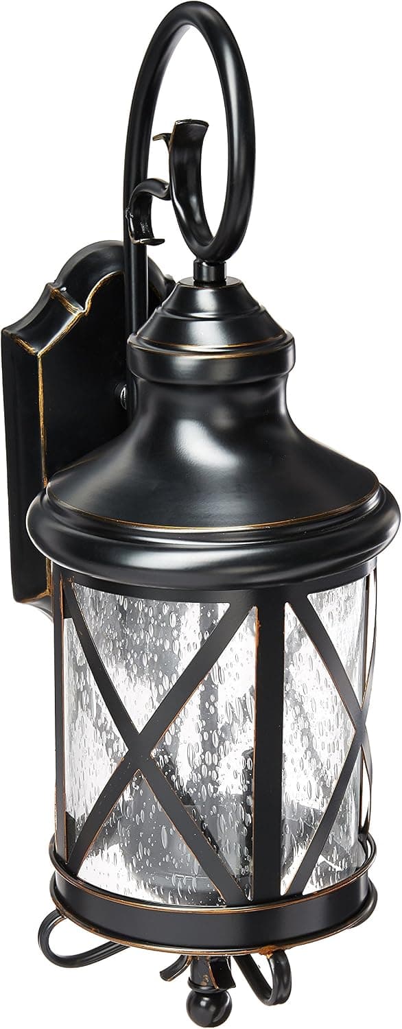 Trans Globe Lighting TG5120 ROB Traditional Two Wall Lantern Outdoor-Post-Lights, 19.5" x 7.5" x 9.75", Rubbed Oil Bronze