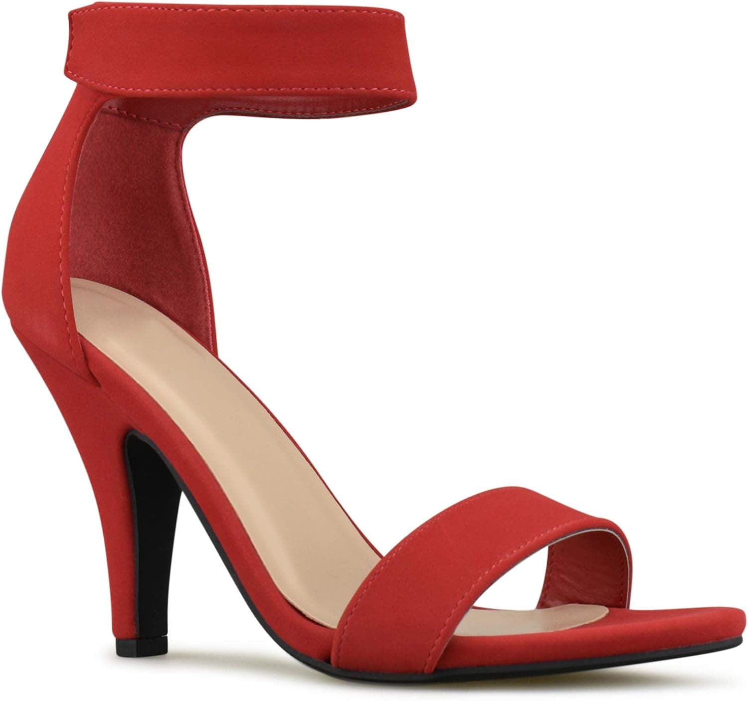 Premier Standard - Women's Low Ankle Strap Kitten Heel - Essential Mid Heel Open Toe Dress Sandal