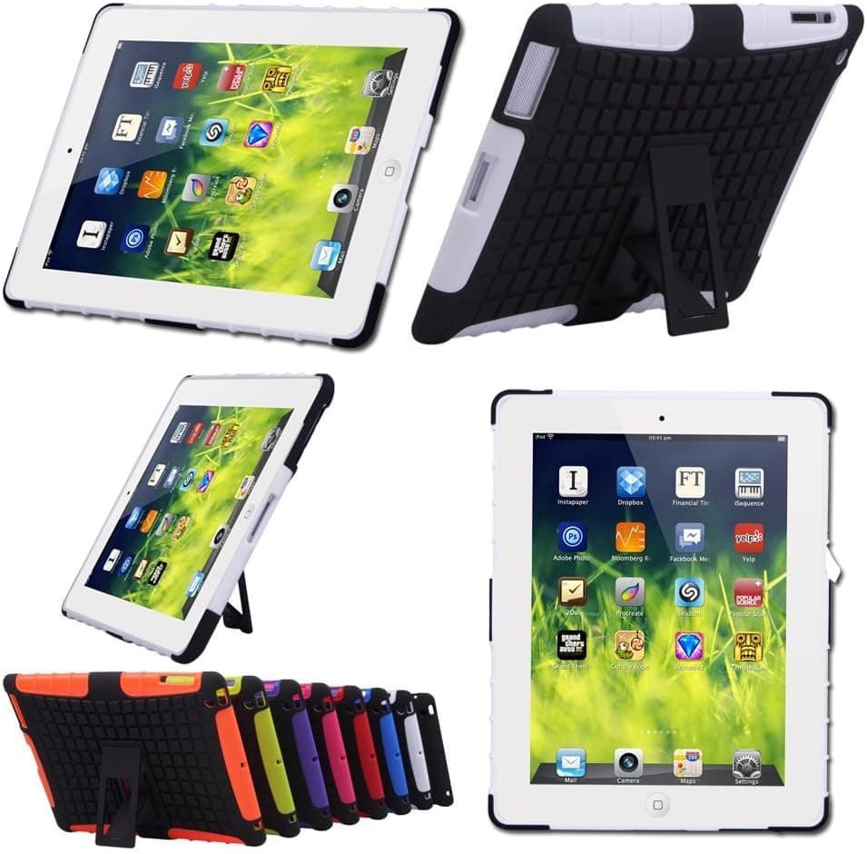 Zeimax® iPad 2/ 3/ 4 Hard Shell Case with Kickstand Stye 1 (White)