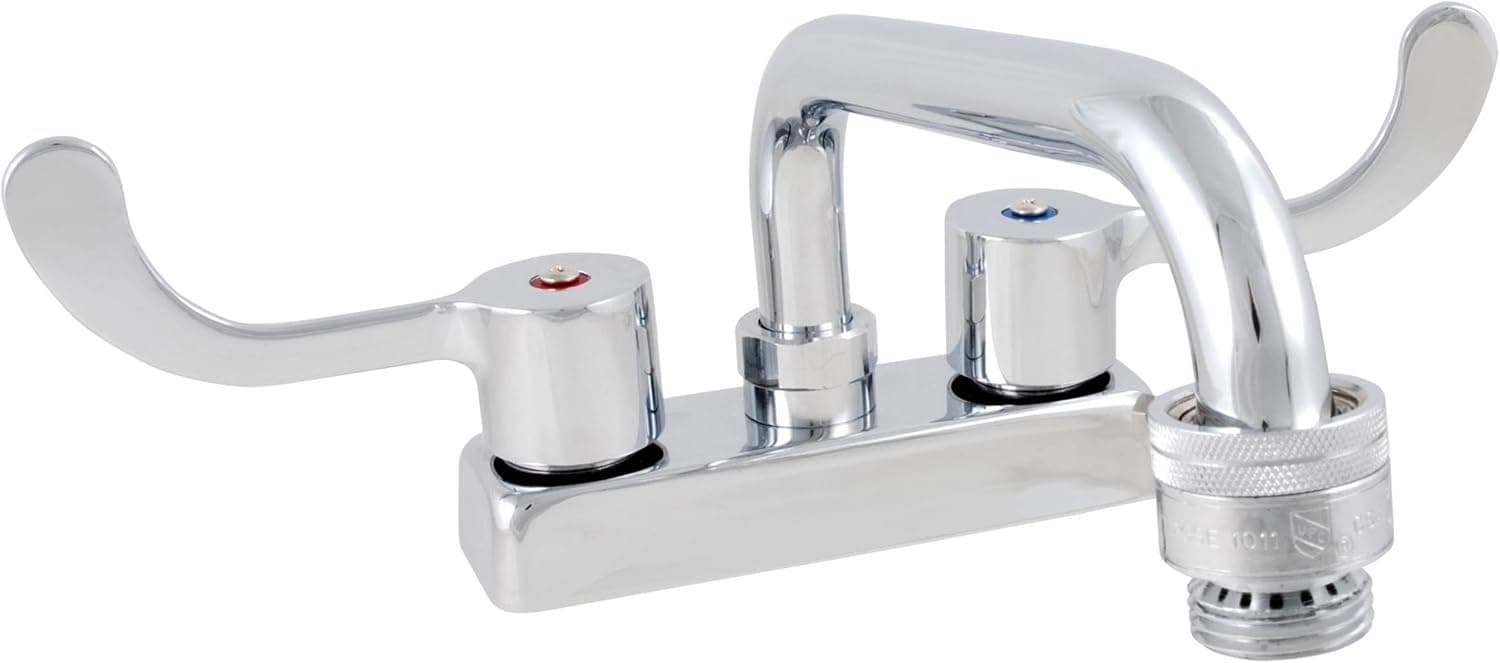 LDR 011 5280 Laundry Faucet, Heavy Duty, Double Handles, Vacuum Breaker, Chrome