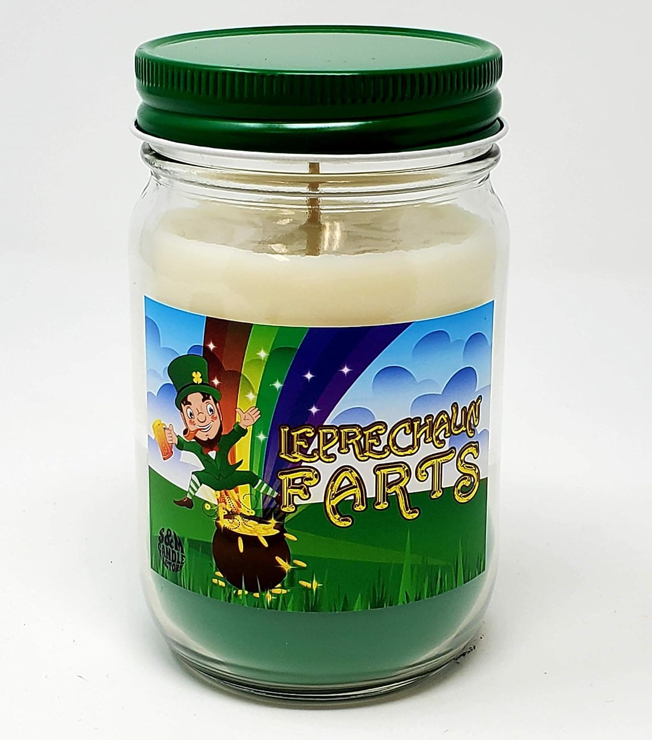 Leprechaun Farts ~ St. Patrick's Day Scented Candle Soy Wax Candle ~ St, Patty's Day Candle ~ S&M Candle Factory (Layered, 14oz)