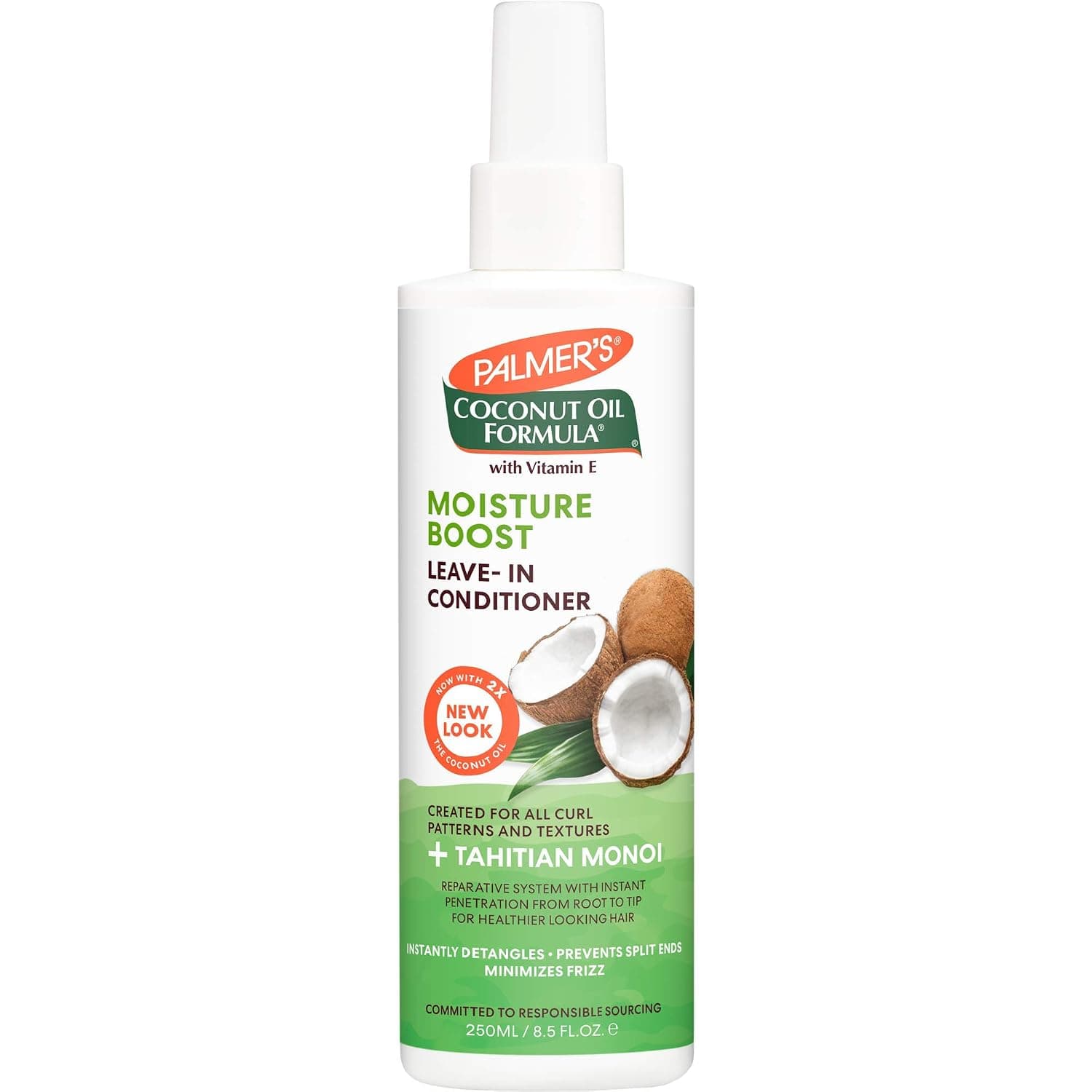 Palmer's Coconut Oil Formula Moisture Boost Leave-In Conditioner Spray, Instant Detangler, Hydrate and Strengthen Textured and Curly Hair, 8.5 Ounce
