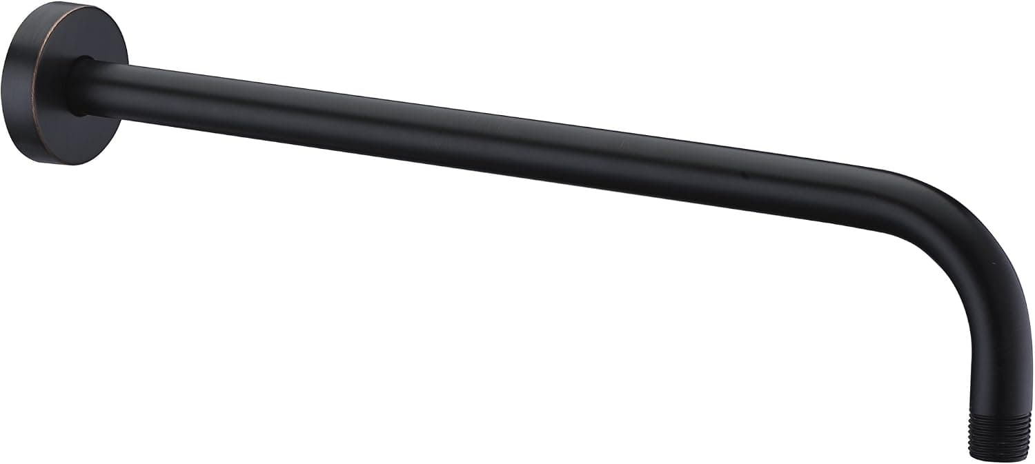 Purelux Showerhead Extension Extra Long Stainless Steel Shower Arm Water Outlet PJ1603 with Gasket Flange, Oil Rubbed Bronze 16 Inches