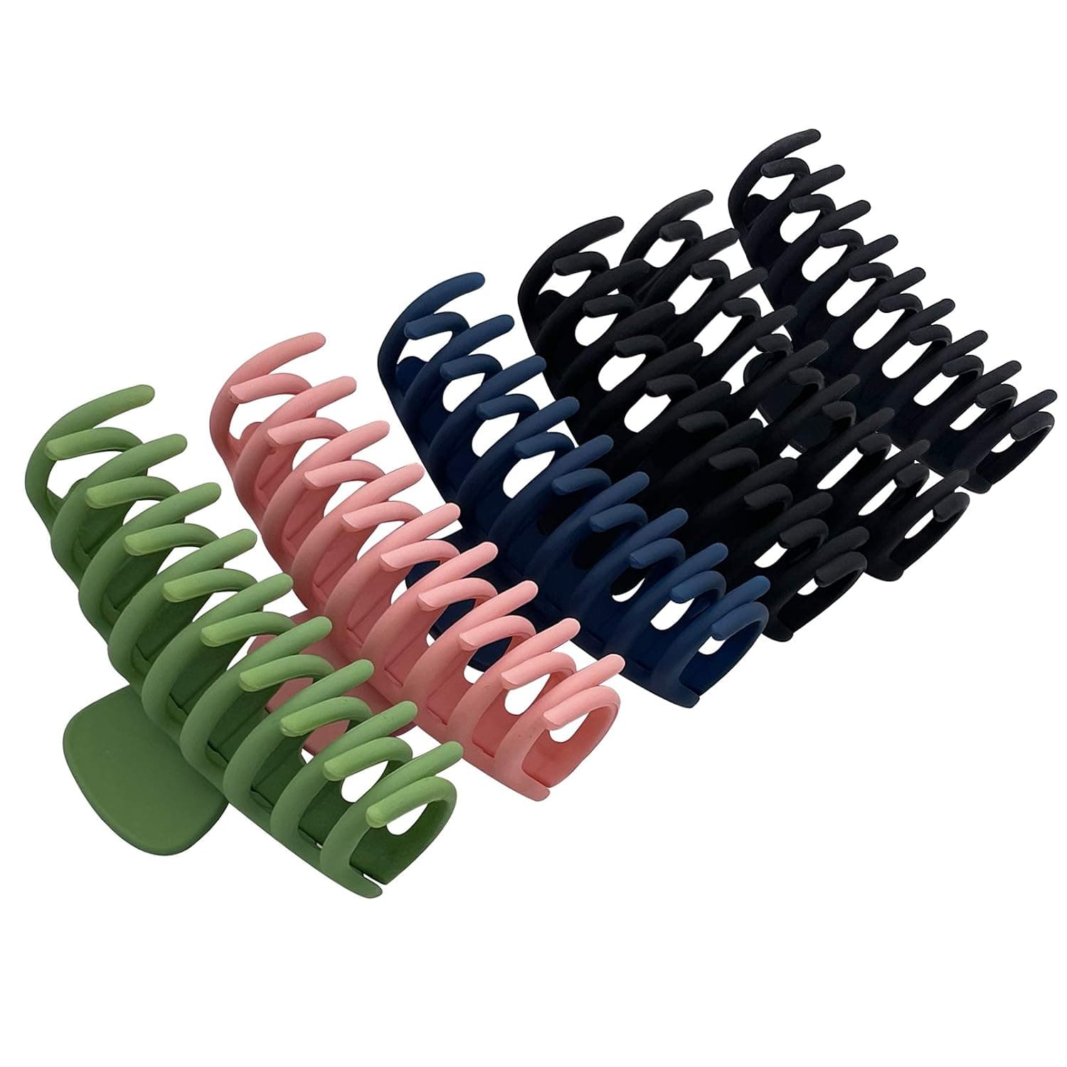 6 Pcs Big Hair Claw Clips, Large Hair Claw Clips for Women, 4.3 Inches Nonslip, Christmas Fashion Hair Styling Accessories for Girls, Strong Hold Hair Clips for Thick/Thin Hair