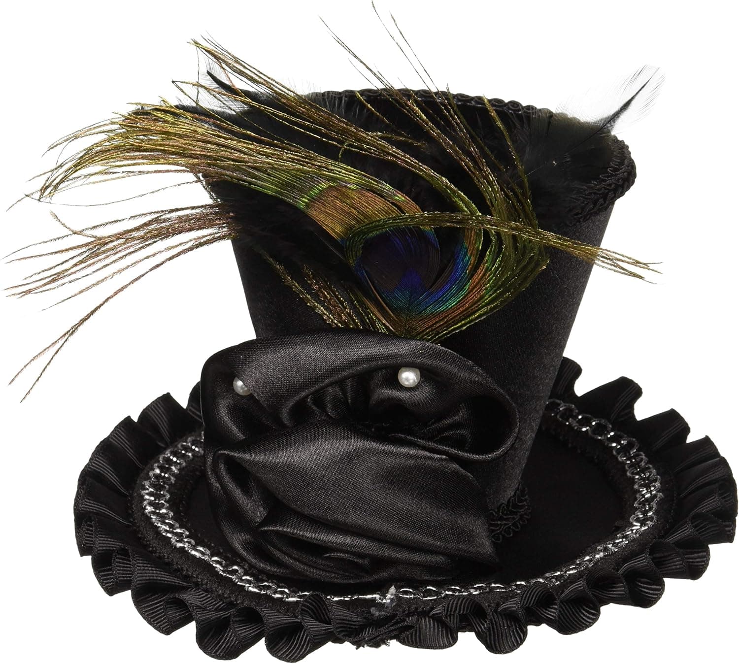 Forum Novelties Women's Mini Top Hat with Rose Costume Accessory