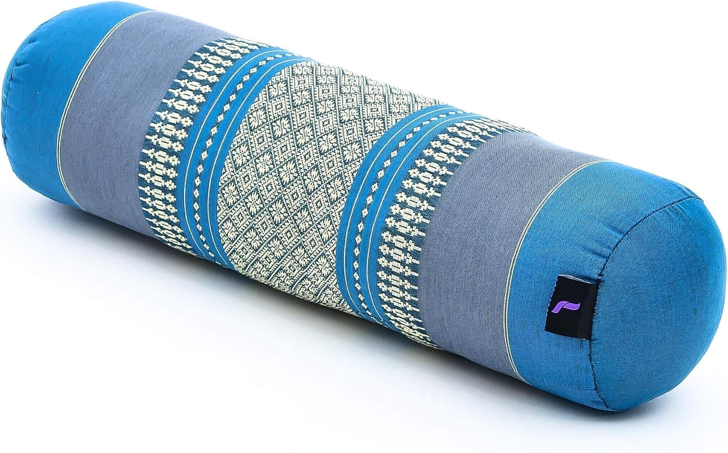 LEEWADEE Large Yoga Bolster – Shape-Retaining Tube Cushion for Meditation, Bolster for Stretching, Made of Eco-Friendly Kapok, 1 inches