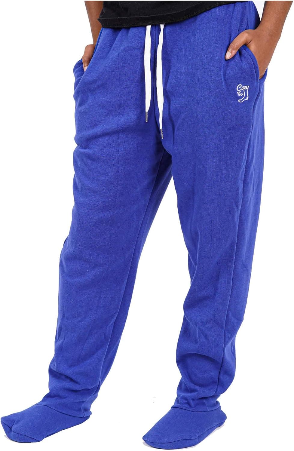 Cozy Toes - Adult Footed Sweatpants with Sherpa Fleece Lined Feet, Extremely Soft and Warm Footing
