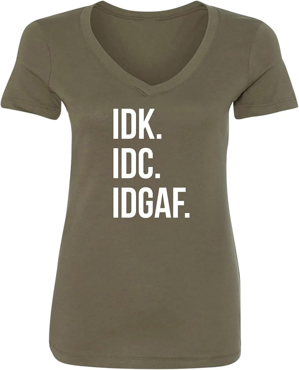 zerogravitee IDK.IDC.IDGAF. Womens V-Neck Tee