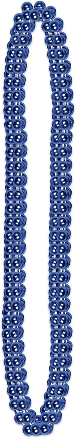 Beistle Small Bead Necklaces, Blue