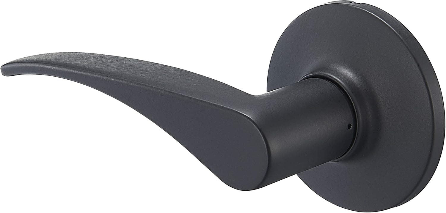 Amazon Basics Victor Dummy Door Lever - Left-handed Lever, Matte Black