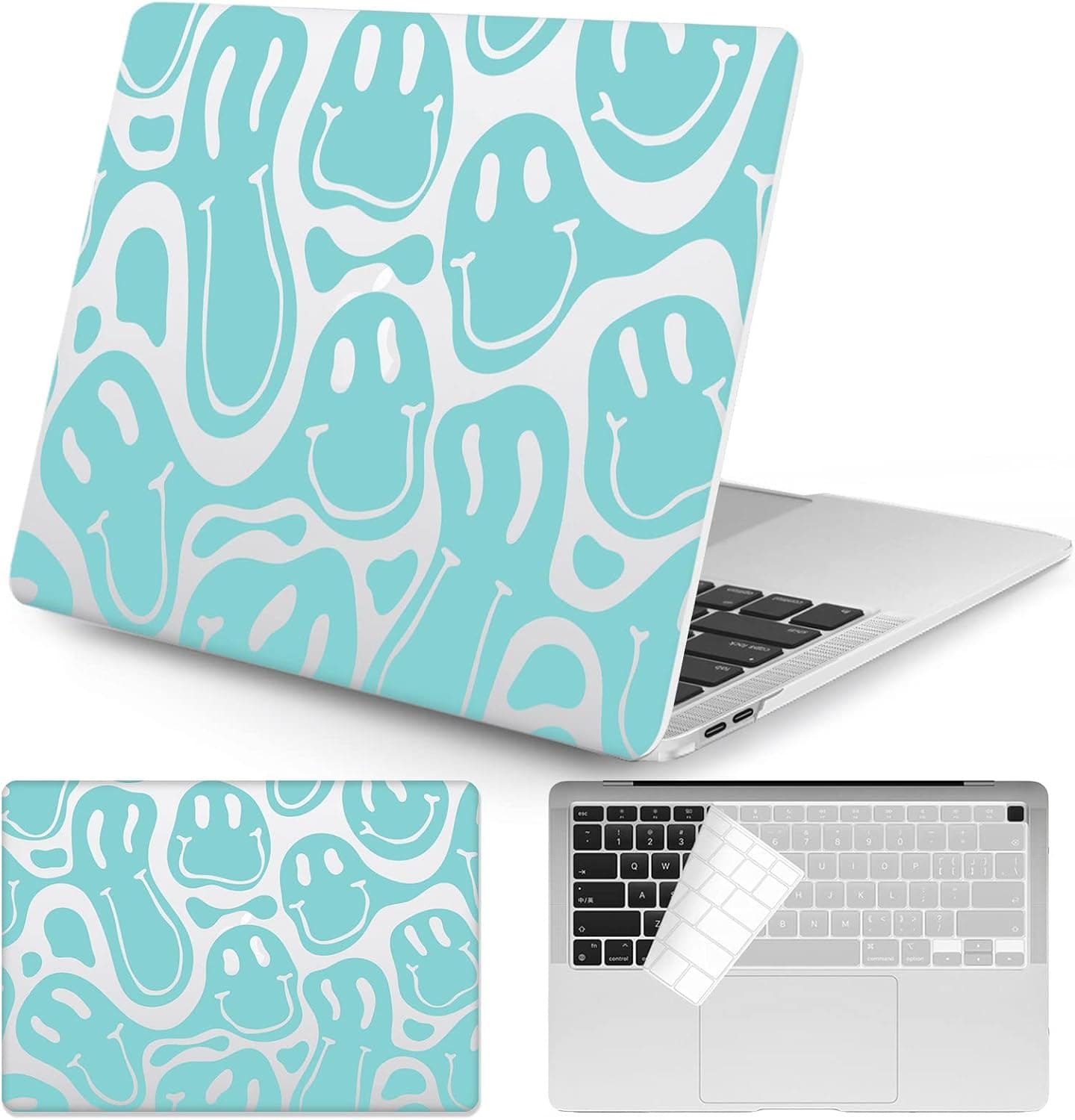 Watbro Compatible MacBook Air 13 inch Laptop case 2020 2019 2018 Release A2337 M1/A2179/A1932, Retro 70's Pattern case, Suitable for MacBook Air 13 inch case with Touch ID