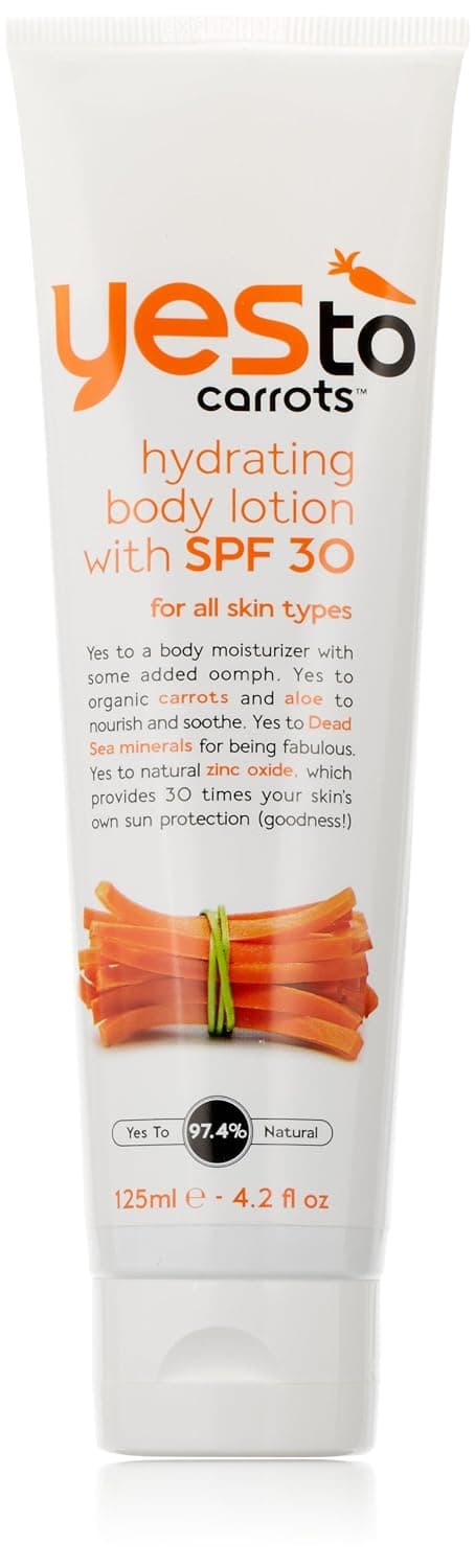 Yes To Hydrating Body Lotion with SPF 30, Carrots, 4.2 Fluid Ounce
