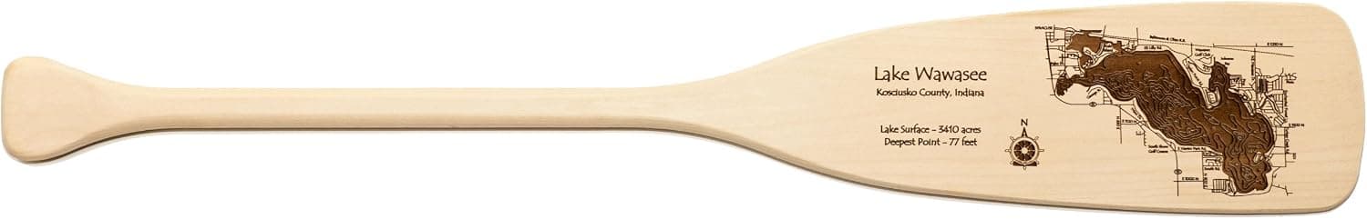 Lake Nacimiento Laser Etched Paddle - San Luis Obispo - CA - 36 inch