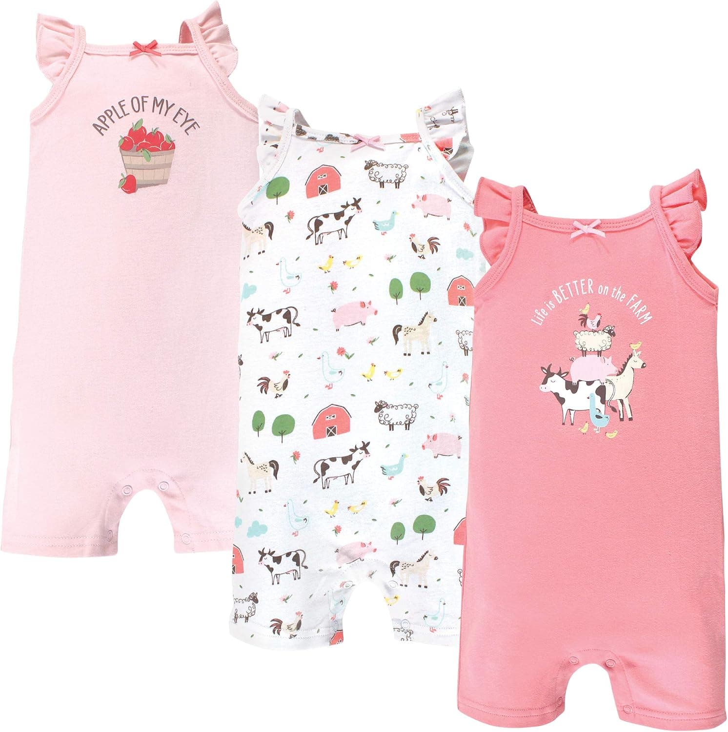 Hudson Baby Unisex Cotton Rompers