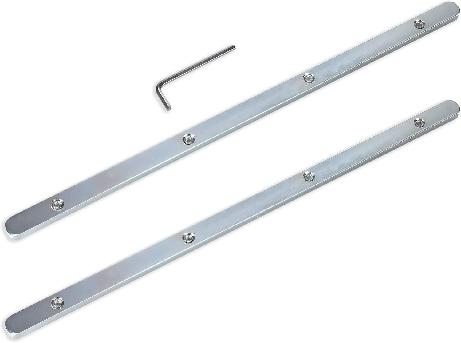 POWERTEC 71358 Track Saw Guide Rail Connector Set for Festool, Makita, DeWalt, and Triton | Pack of 2