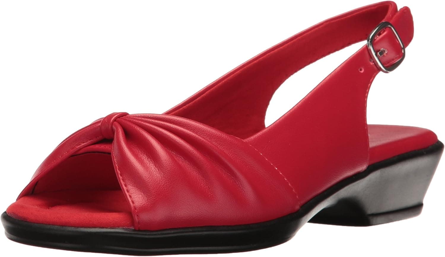 Easy Street Womens Fantasia Gathered Slip On Slingback Sandals