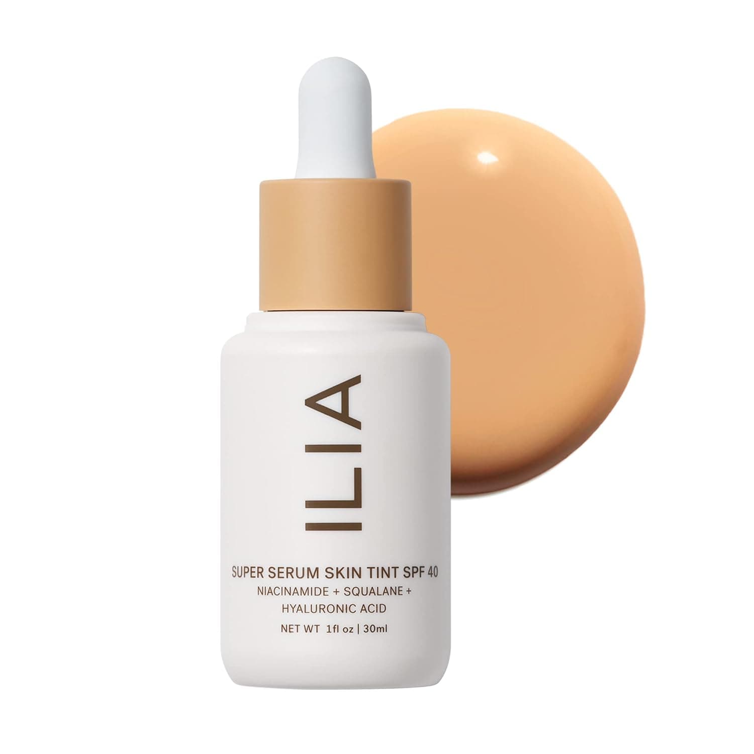 ILIA - Super Serum Skin Tint SPF 40 | Clinically-Proven, Non-Comedogenic, Vegan, Clean Beauty (Shela ST8)