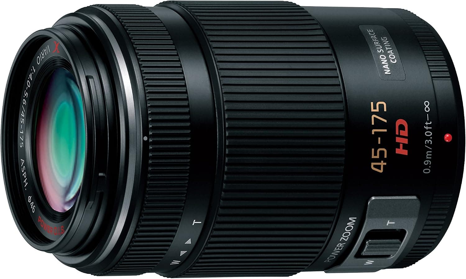Panasonic H-PS45175-K Telephoto Zoom Lens for Micro Four Thirds Lumix G X Vario PZ 45-175mm/F4.0-5.6 ASPH./Power O.I.S. Black