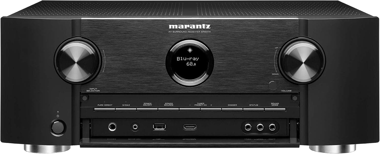 Marantz 4K UHD AV Receiver SR6014 - 9.2 Channel (2019 Model) | Latest Surround Sound Formats - IMAX Enhanced | Dolby Virtual Height Elevation | Amazon Alexa | Online Streaming | Home Automation