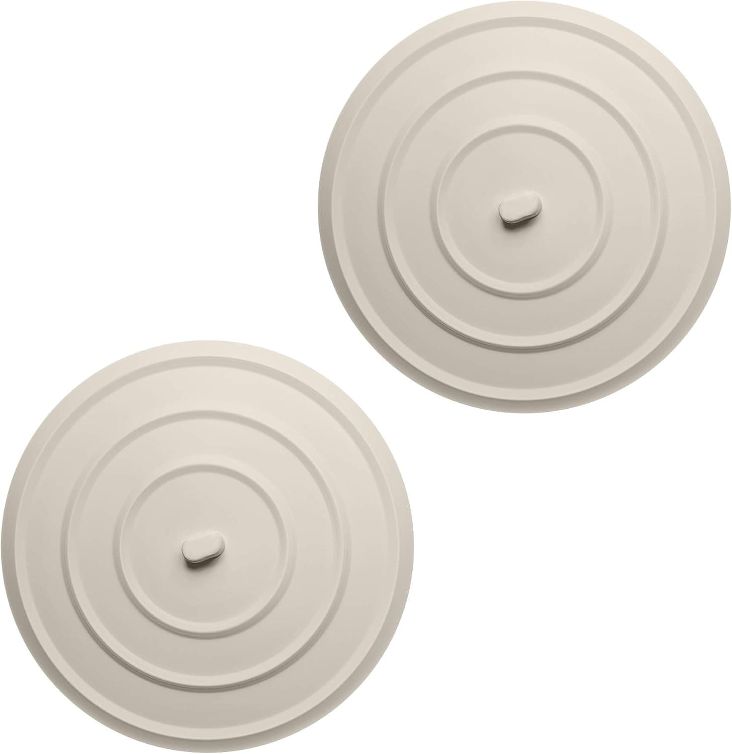 Bundaloo Universal Rubber Sink Stoppers 2-pc Pack - Replacement Stoppers for Sinks & Bathtubs Indoors & Outdoors - Ideal for Bathroom, Kitchen - 3mm-Thick with 4.5 Diameter
