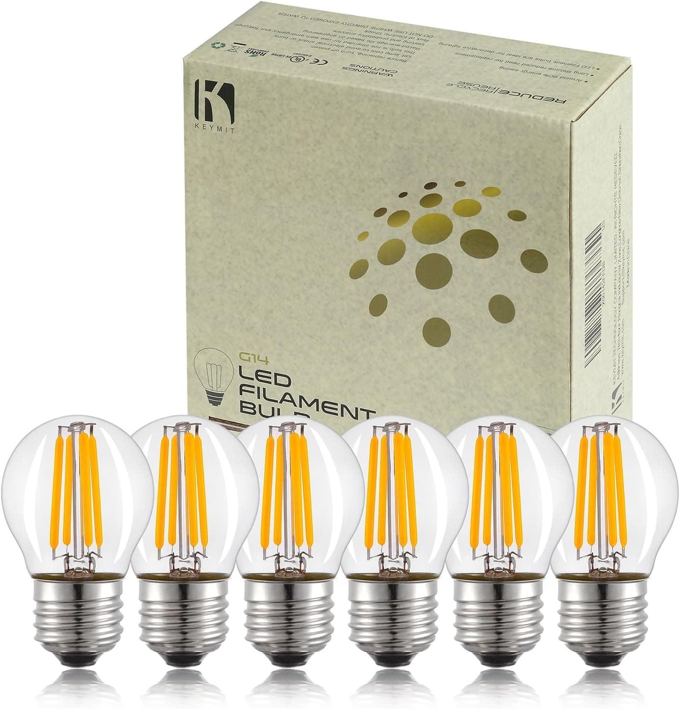 keymit New G14 4W LED Globe Chandelier Bulb
