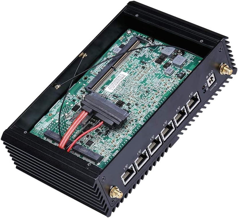 Barebone 6 Gigabit NICs Gateway Router for pfSense OPNsense Untangle Centos - Intel Celeron 3855U AES-NI Fanless 24/7