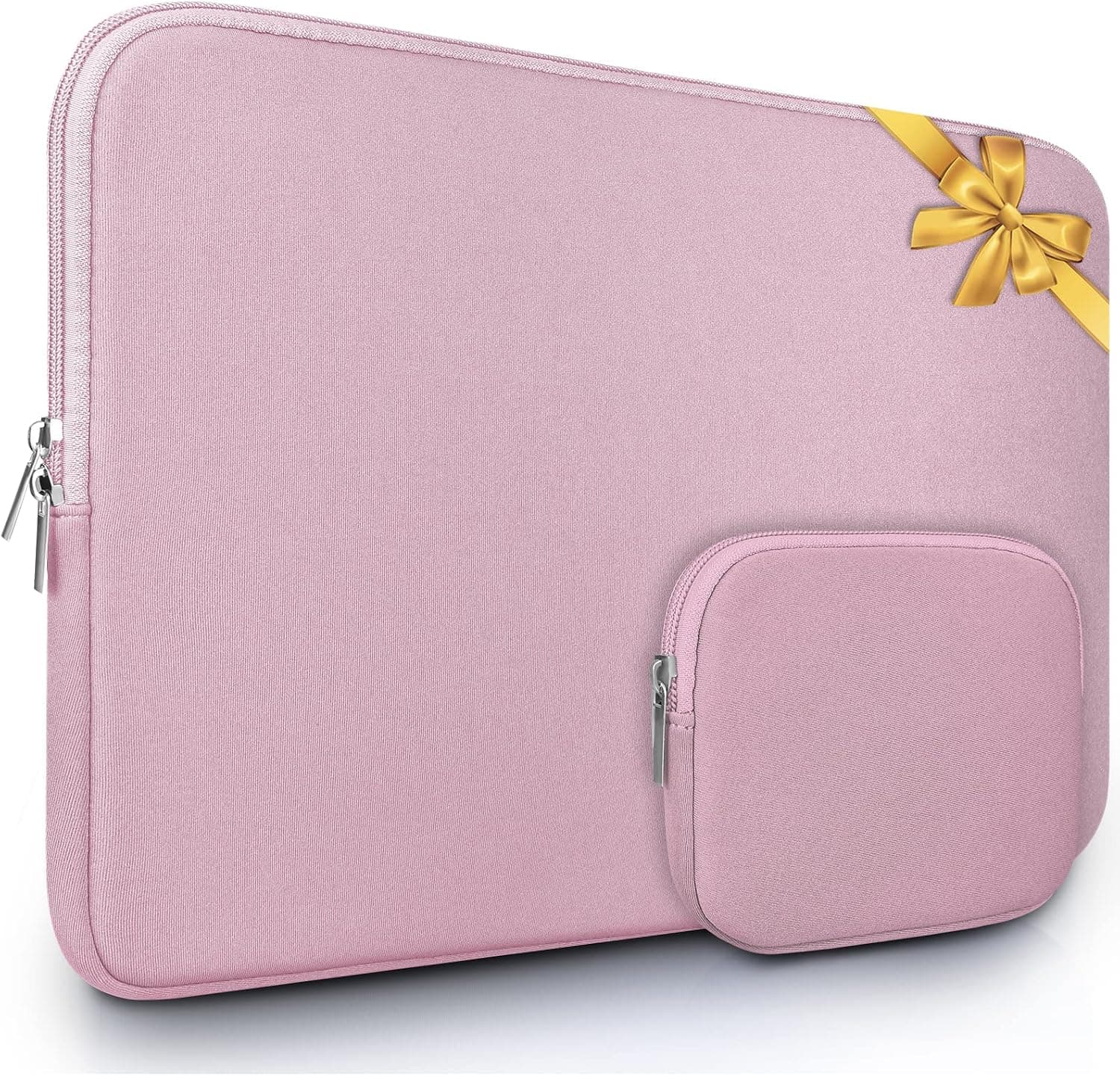 ANTERK Laptop Sleeve, 15.6 inch Laptop Case, Laptop Bag Compatible for 15.6" Apple Laptop, Slim Lightweight Laptop Computer Notebook with Small Case, Durable Laptop Sleeve for HP,Dell,Lenovo, Pink
