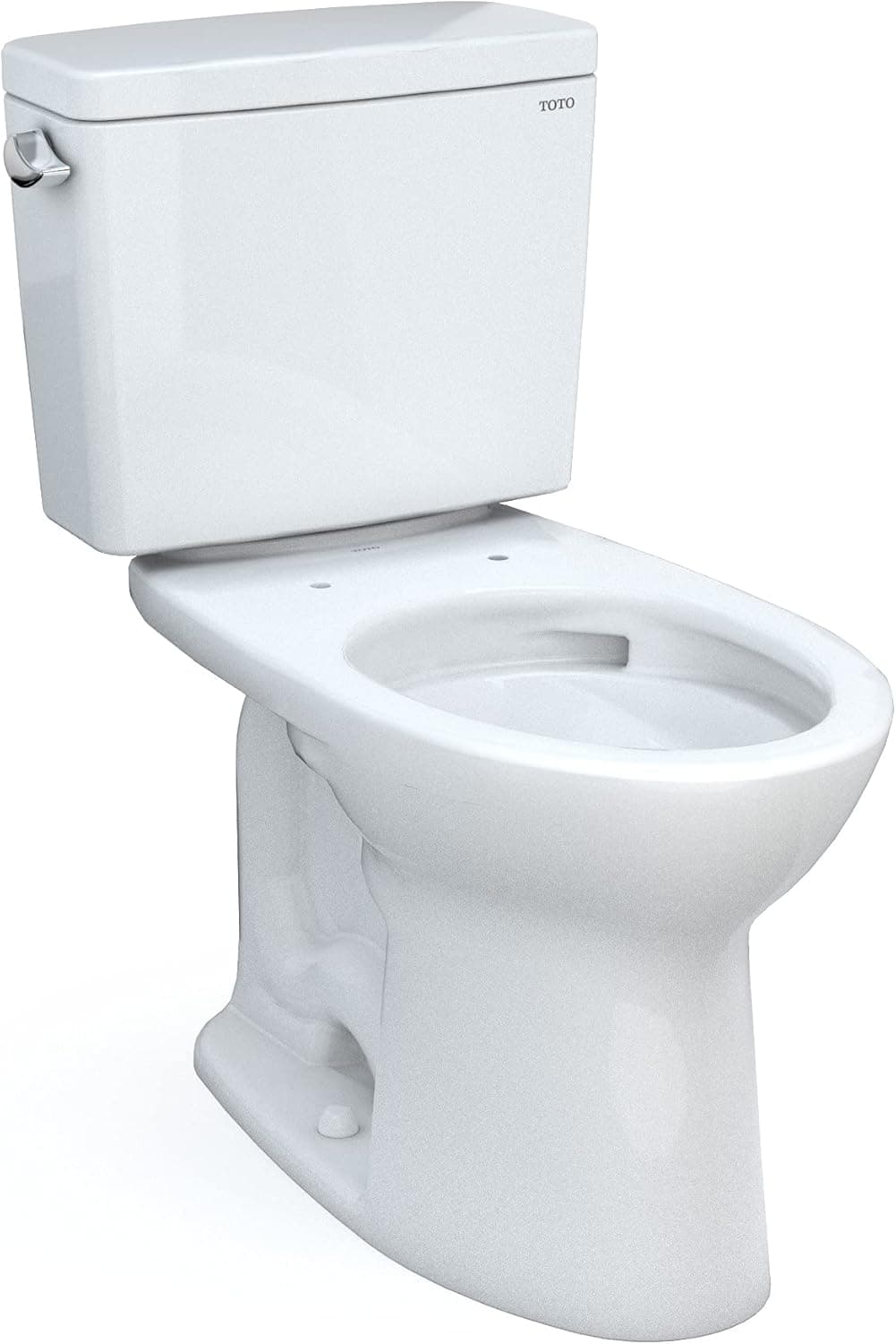 TOTO Drake Two-Piece Elongated 1.6 GPF Universal Height TORNADO FLUSH Toilet with CEFIONTECT and 10 Inch Rough-In, Cotton White - CST776CEFRG.10#01