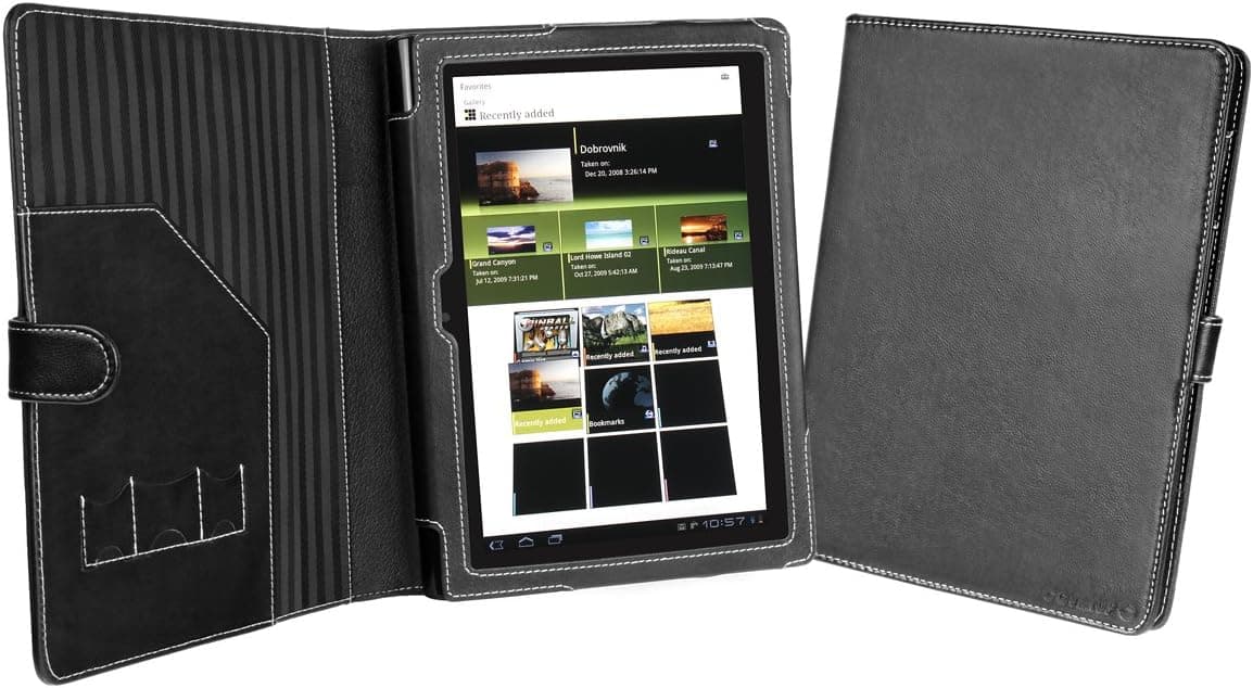 Cover-Up Sony Tablet S (9.4-Inch) Nappa Leather Cover Case (Book Style) - Black