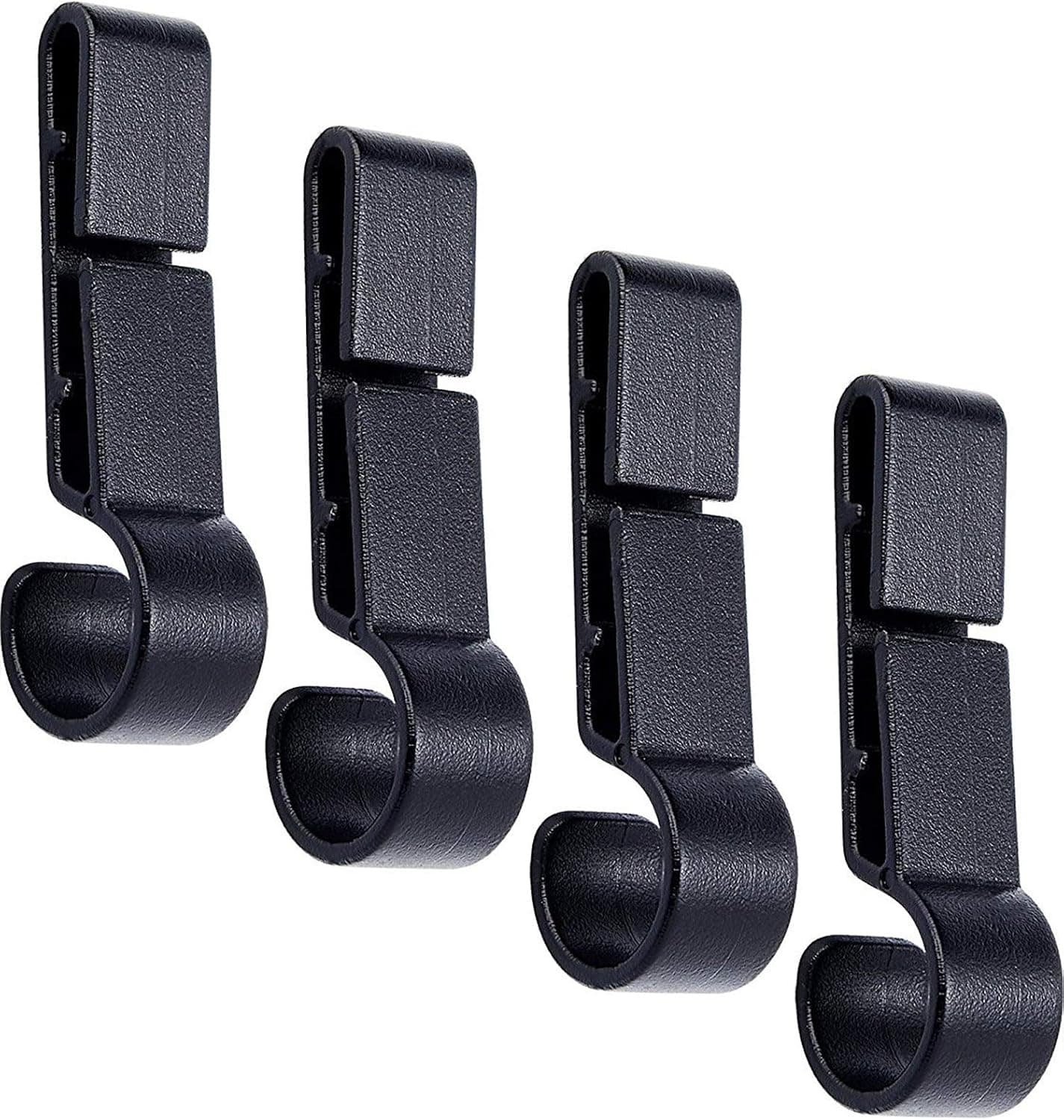 Hestya 30 Pack Helmet Headlamp Clips Hardhat Clips for Various Helmets, Black