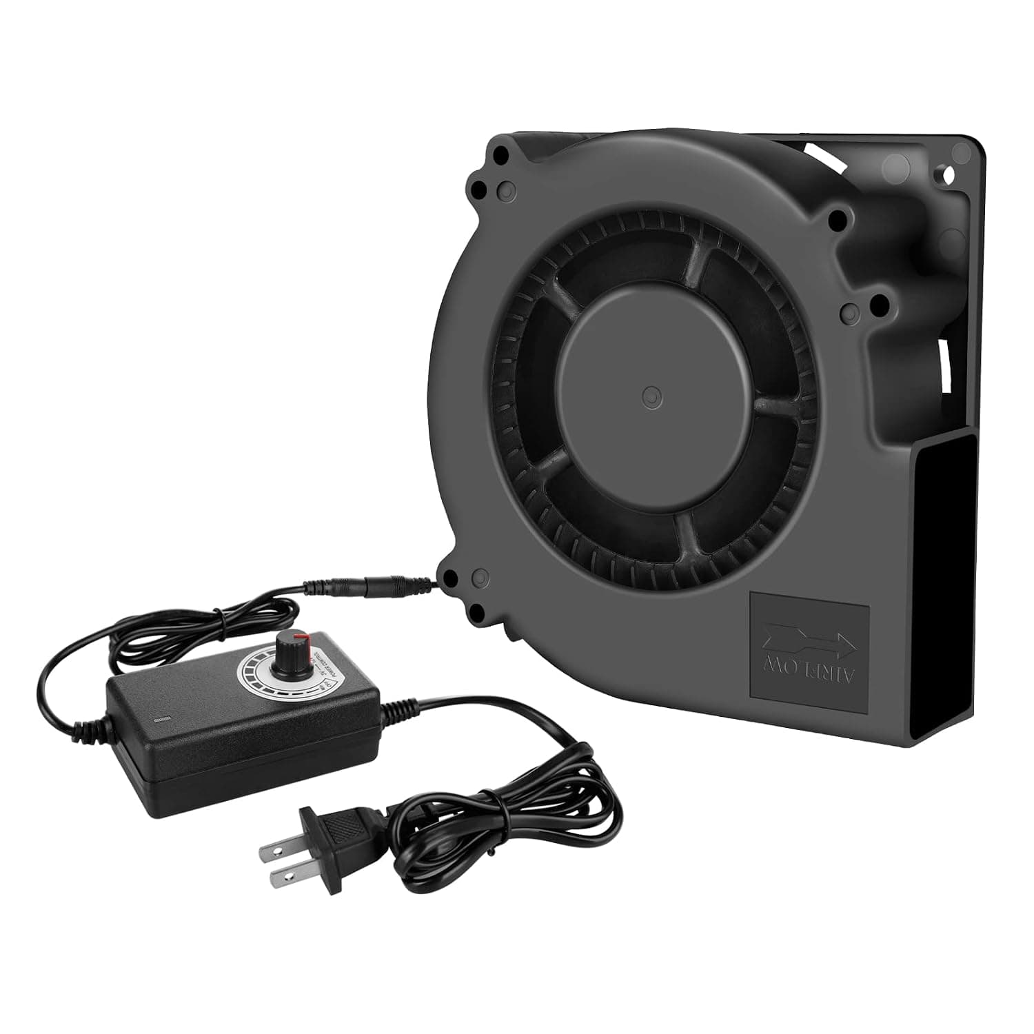 Qirssyn 120mm x 32mm Powerful AC 110v 220v Variable Speed Controllable Inflatable Replacement Fan Blower, Dual Ball