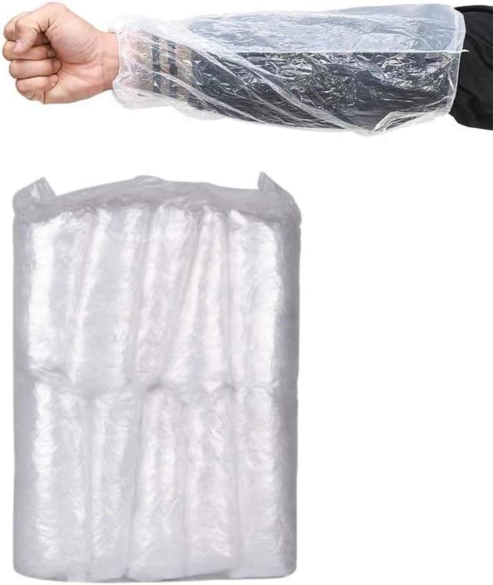 Disposable Arm Sleeves Covers, PeSandy 100pcs Waterproof PE Oversleeves Covers