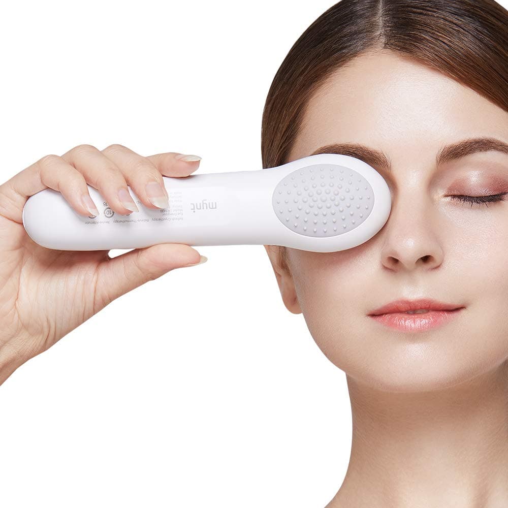 Mynt Eye Energizer with Hot and Cold Therapy - Touch Activated Silicone Massager - Revitalize Eyes and Boost Beauty Routines: Combat Eye Bags, Smooth Crow's Feet – Handheld, Light & Portable