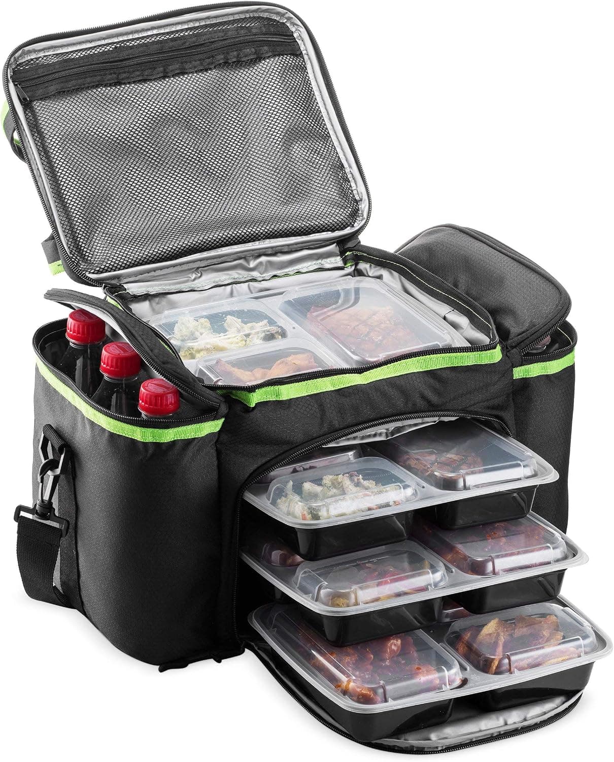 Cooler Lunch Bag Box Insulated by Outdoorwares Large Capacity Durable, to Keep Foods and Drinks in The Right Temperature - Good for Travel, Picnic, Beach Hiking, Camping ETC.(Containers Not Included)