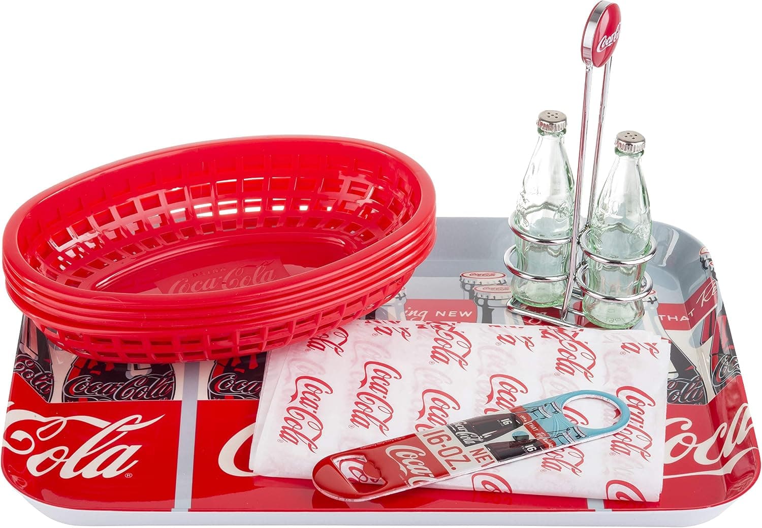 Tablecraft Coca-Cola Bundle, 15.25" x 11" x 3", Red