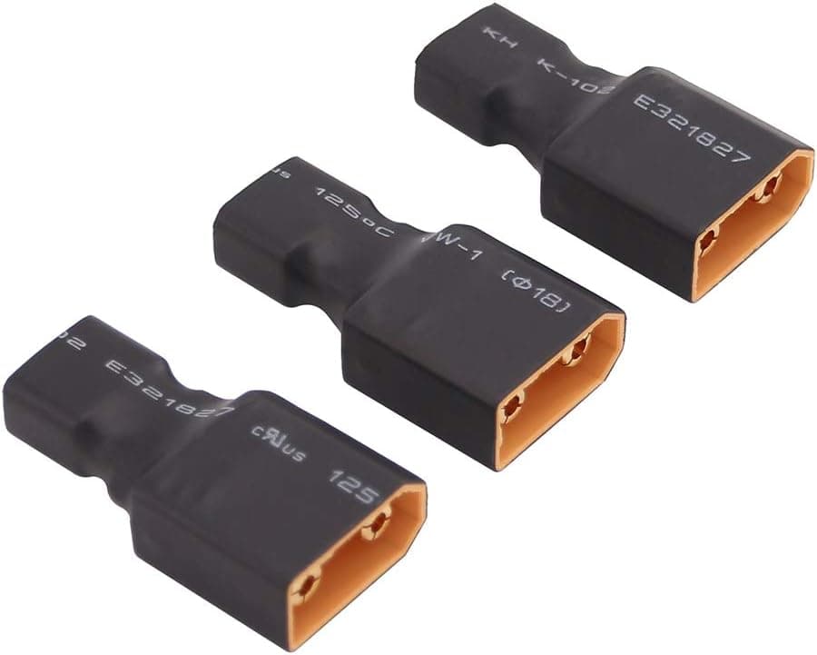 OliYin T-Plug Deans Style Female to XT90 / XT-90 Male Connector Adapter(Pack of 3)