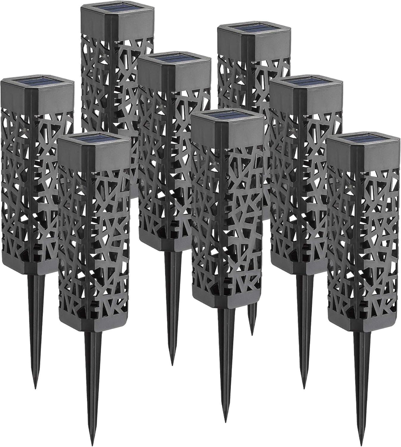 MOON-DE-AGE Garden Solar Lights, Outdoor Solar Powered Sidewalk Lights, Solar Pathway Lights for Lawn Decor Yard Patio Decorations - 4000K White Light Auto ON/Off IP65 Waterproof