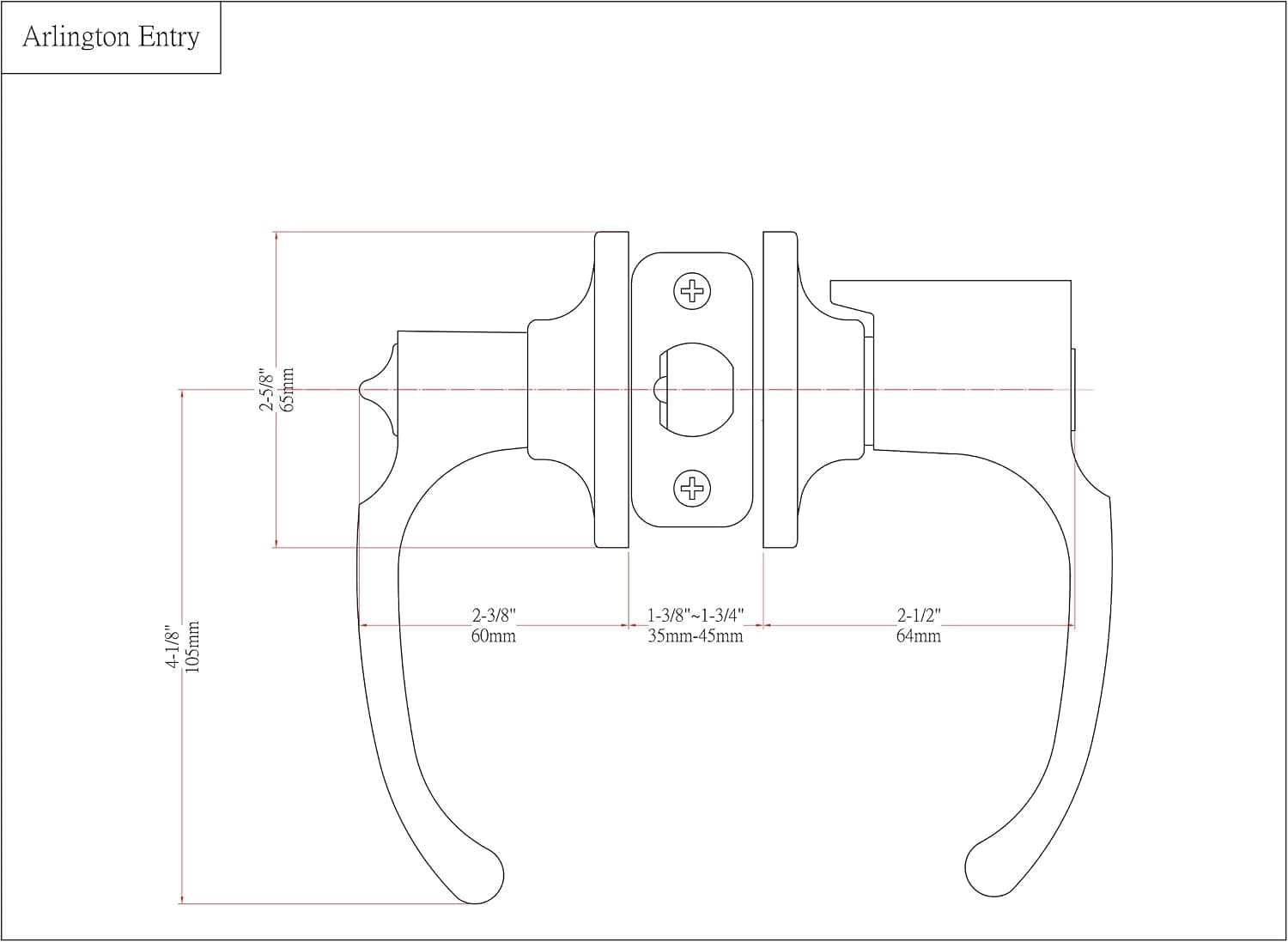Designers Impressions 2 - Arlington Oil Rubbed Bronze Entry Lever with Matching Single Cylinder Deadbolt Combo Packs Keyed Alike (We Key Lock Orders Alike for Free)