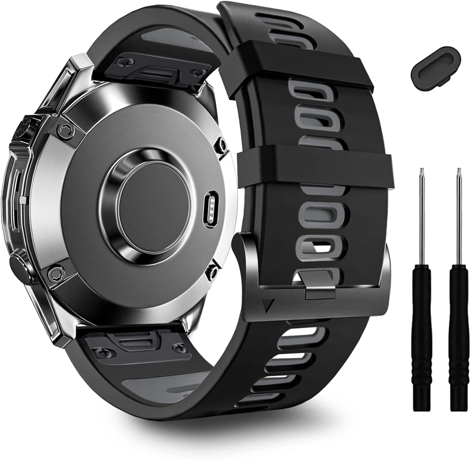 ZPJPPLX Compatible with Garmin Fenix 6/Fenix 6 Pro Silicone Wrist Strap,22mm Quickfit Watch Band for Garmin Fenix 7/Fenix 5 Plus/Fenix 5/Forerunner 955/945/935/Epix/Descent G1/Approach S60/Quatix5