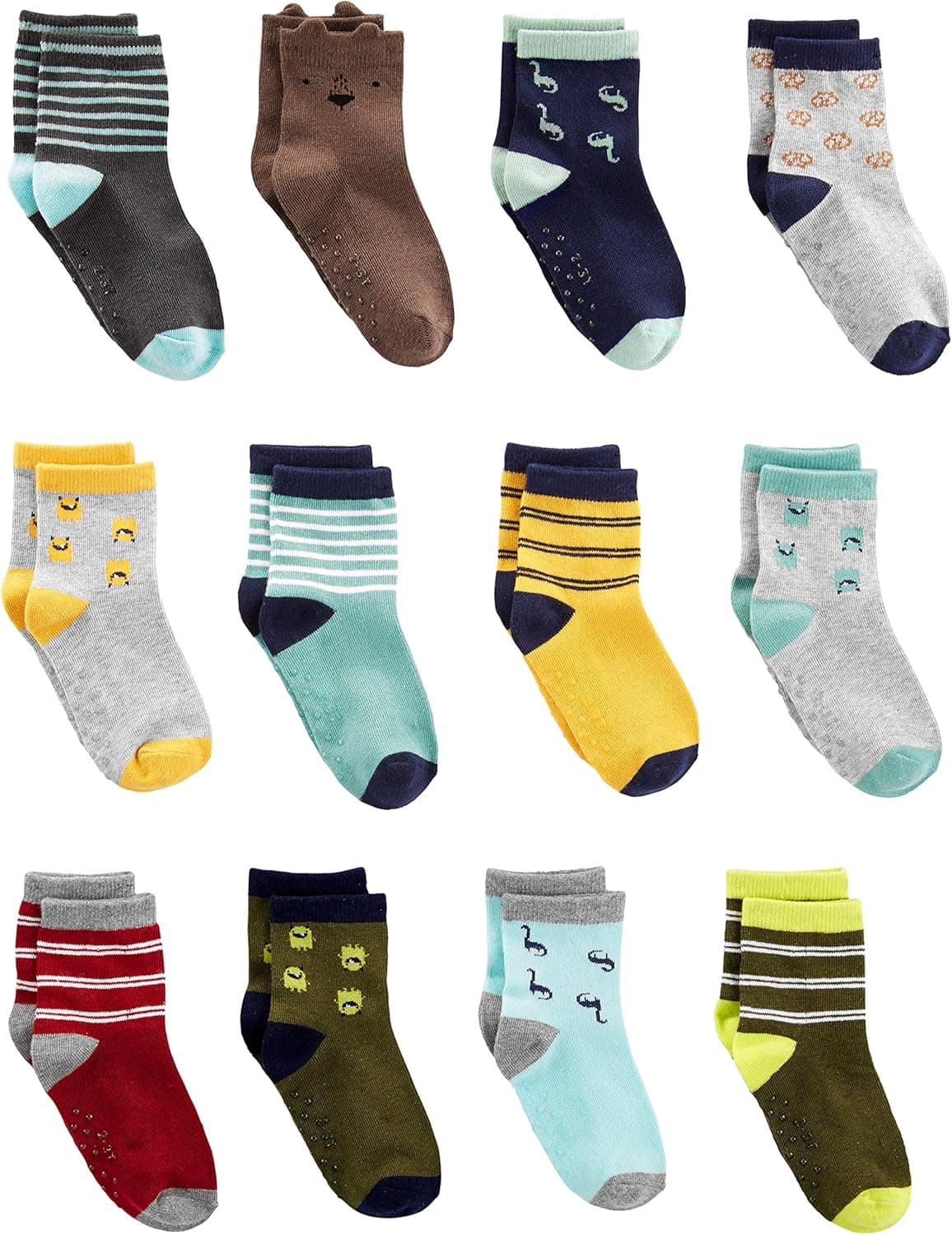 Simple Joys by Carter's Toddlers and Baby Boys' Crew Socks, 12 Pairs